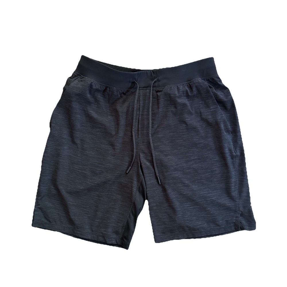 Lululemon T.H.E. Short Men Large Lined 9.5" Charcoal Gray Running Training Gym